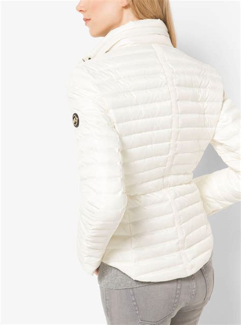 michael kors white puffer jacket|packable down jacket michael kors.